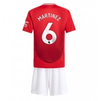 Manchester United Lisandro Martinez #6 Fußballbekleidung Heimtrikot Kinder 2024-25 Kurzarm (+ kurze hosen)